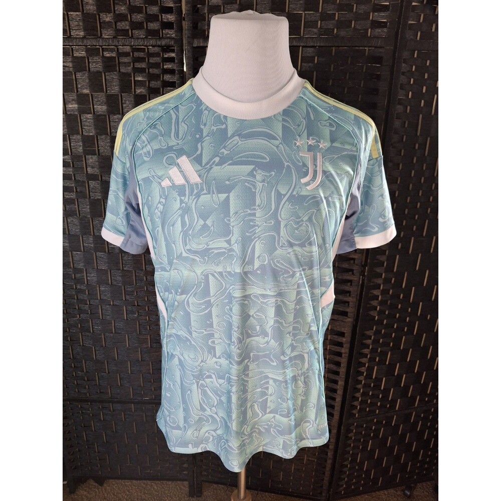 Adidas Juventus 2025/26 Away Jersey Mens Medium Authentic JJ4323 Ash Blue